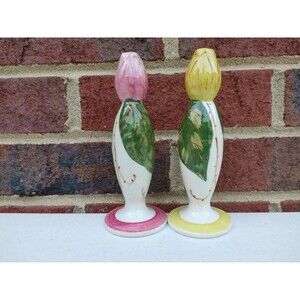 Vintage Floral salt and pepper shakers set pair